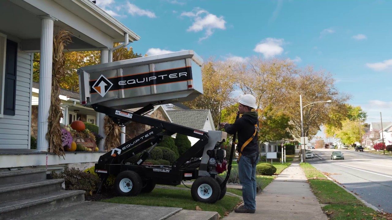 Equipter no-mess roof tear-off protecting a lawn in Mohnton, PA