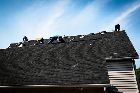 Asphalt shingle roof installation closeup — Mohnton, PA
