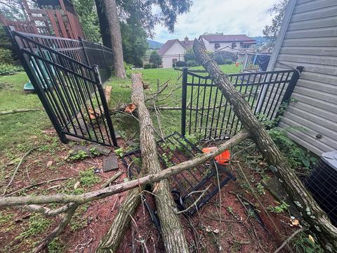 Backyard fence and exterior project — Exeter, PA