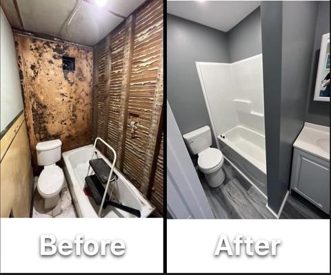 Bathroom remodel before & after — Reading, PA