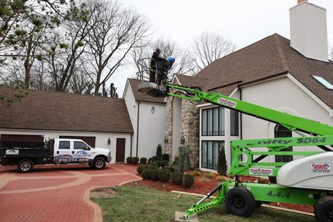 Boom lift roof work home — Sinking Spring, PA