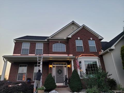 Brick two story home exterior project — Sinking Spring, PA