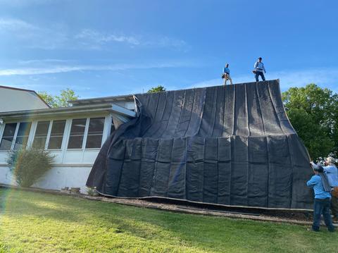 Building tarp containment crew — Reading, PA