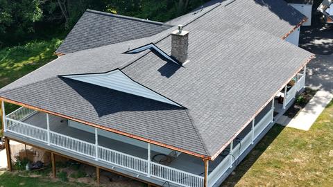 Drone home black roof replacement — Mohnton, PA