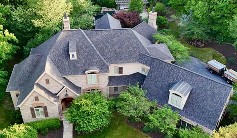 Drone large home gray roof — Lebanon, PA