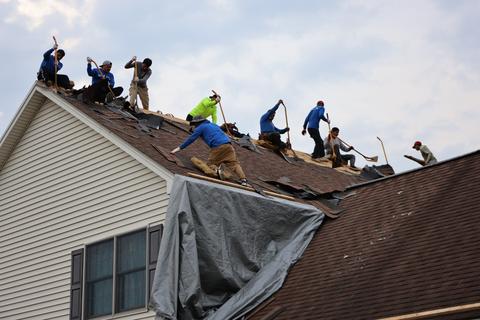 Drone roof tear off crew replacement — Lebanon, PA