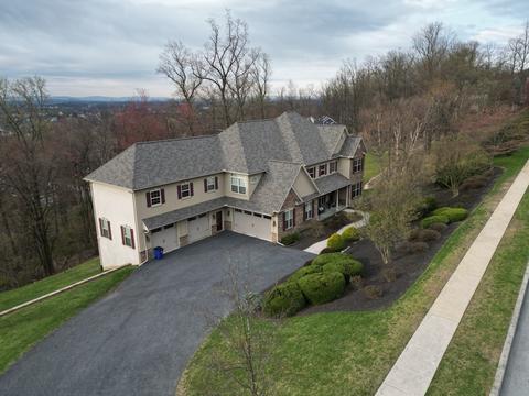 Drone two story home gray roof — New Holland, PA