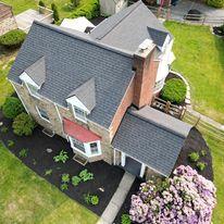 Drone view completed roof replacement — Reading, PA