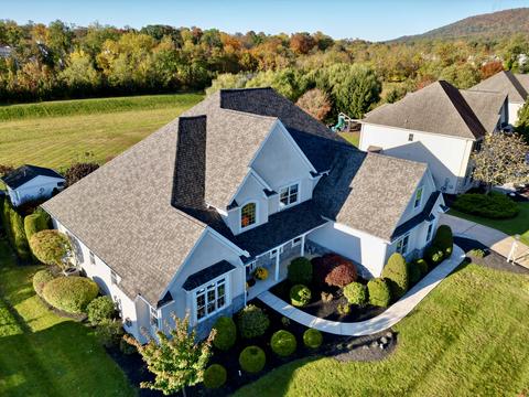 Drone view home new roof countryside — Lebanon, PA