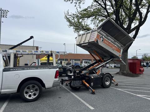 Dump trailer roof tear off debris — Reading, PA