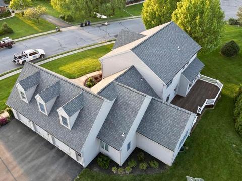 Elevated view shingle roof home — New Holland, PA