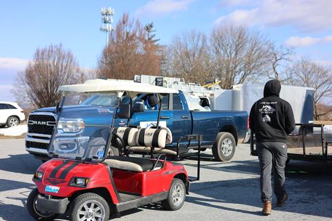 Equipter loading shingles roofing crew — New Holland, PA