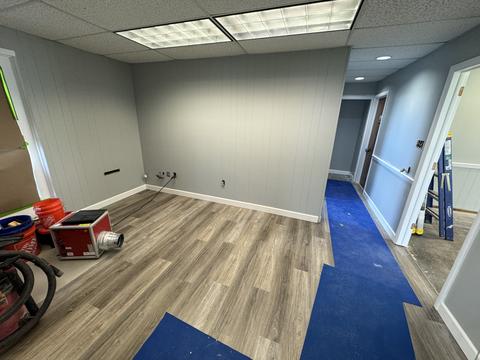 Finished basement remodel after restoration — Mohnton, PA