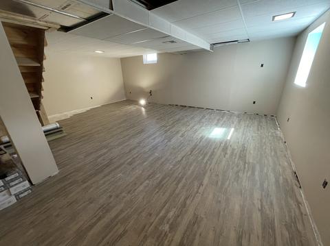Finished basement remodel flooring — New Holland, PA