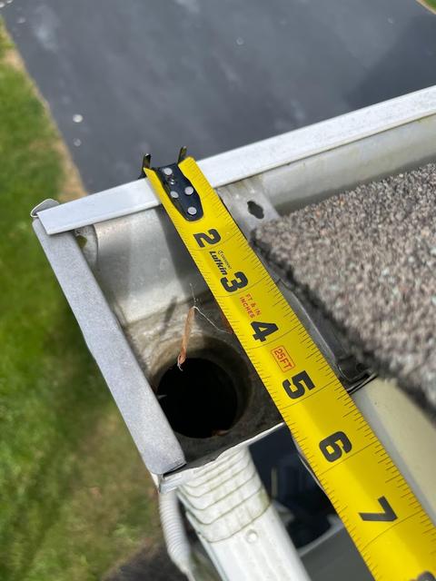 Gutter drip edge measurement detail — Wyomissing, PA