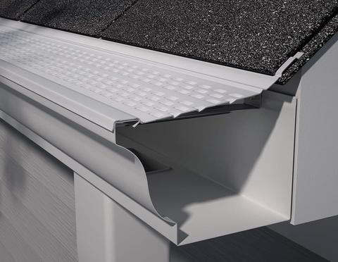 Gutter leaf guard installation detail — Mohnton, PA