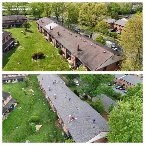 Home exterior roof before & after — New Holland, PA