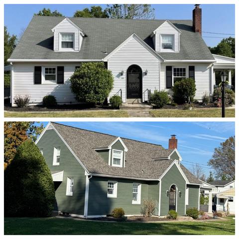 Home roof replacement before & after — Lebanon, PA