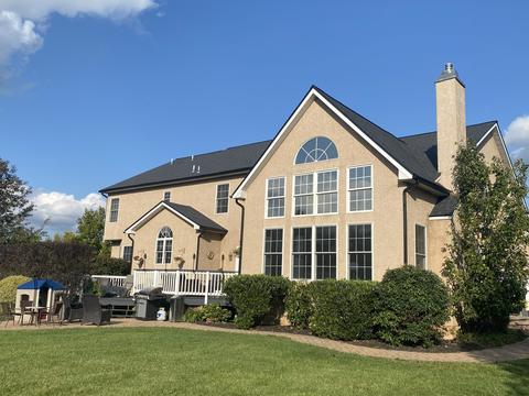 Luxury stone home exterior new roof — Phoenixville, PA