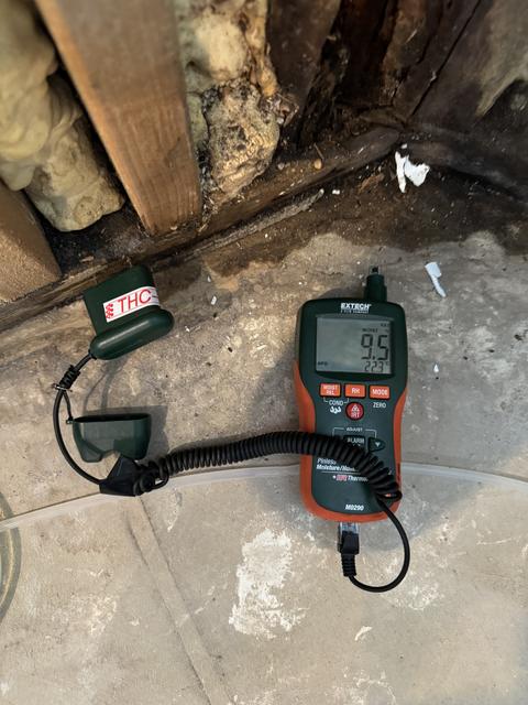 Moisture meter water damage inspection — Reading, PA