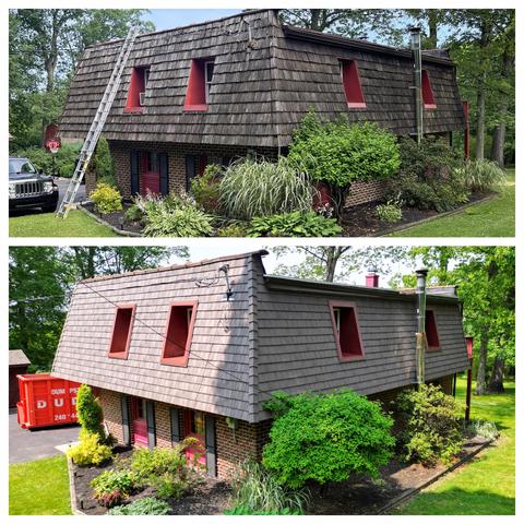 Pfluger vinyl siding installation before & after — Reading, PA