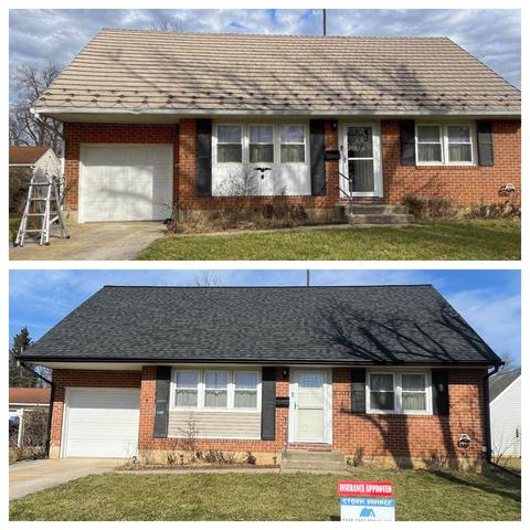 Ranch home aerial new roof — Wyomissing, PA
