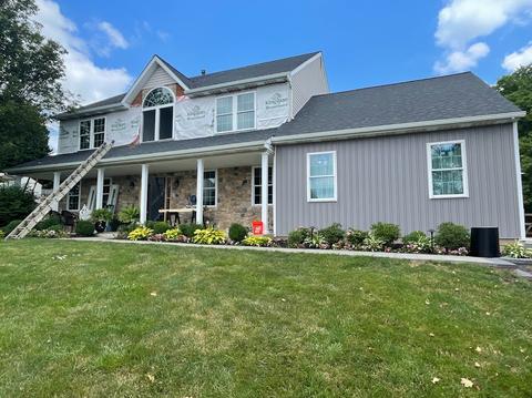 Ranch home exterior new roof — Mohnton, PA
