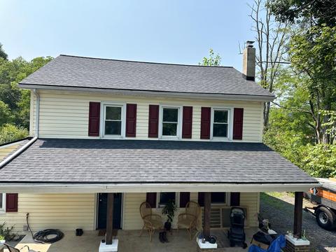 Ranch home new gray roof — Reading, PA