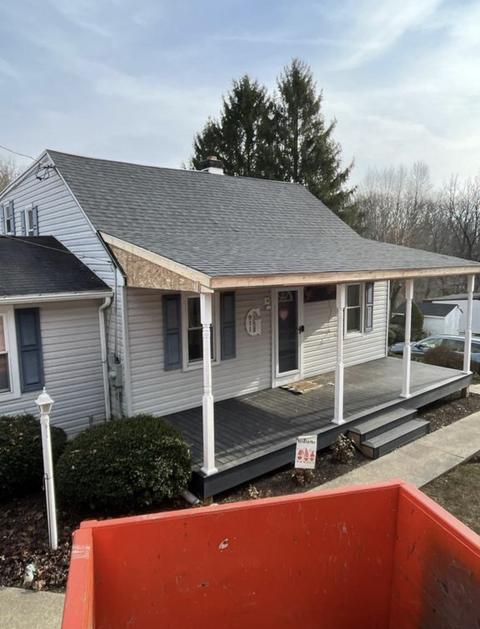 Ranch home new roof dusk exterior — New Holland, PA