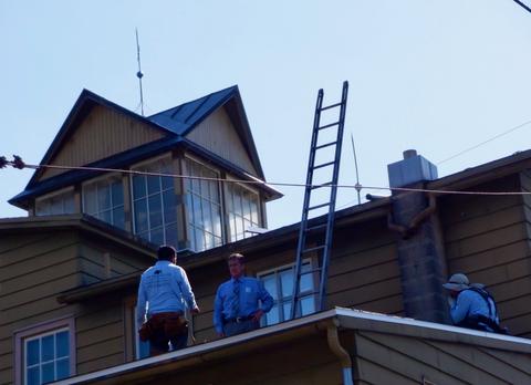 Roof blue tarp storm damage home — Mohnton, PA