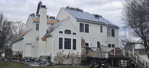 Roof replacement scaffold two story home — Lebanon, PA
