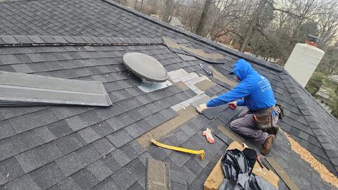 Roofer installing asphalt shingles — Sinking Spring, PA