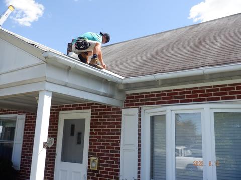 Roofer installing roof brick home — Sinking Spring, PA