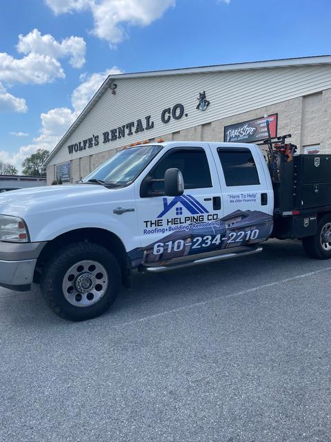 The Helping Co. roofing work truck — Mohnton, PA