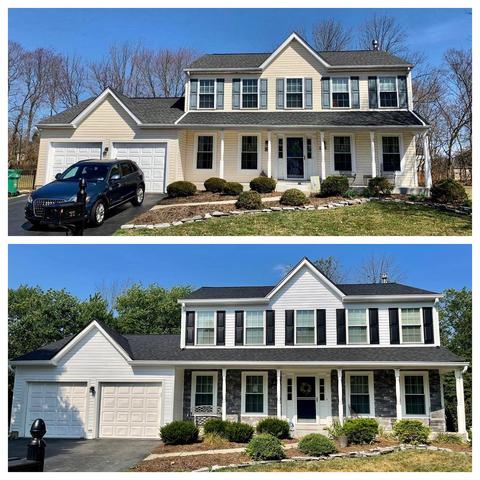 Vinyl siding installation before & after — Reading, PA