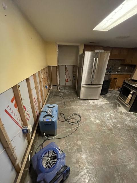 Water damage drying air mover basement — Reading, PA