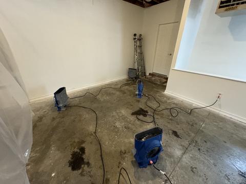 Water damage drying containment room — Sinking Spring, PA