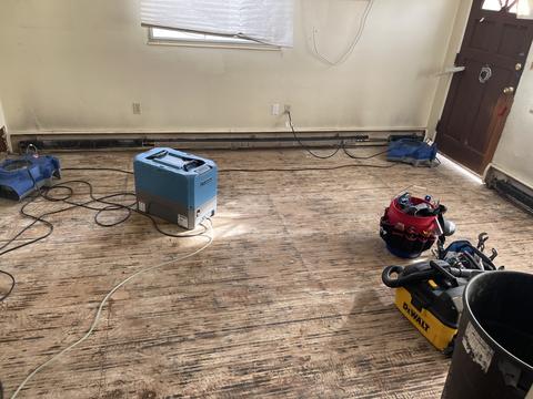 Water damage drying dehumidifier air movers — Reading, PA